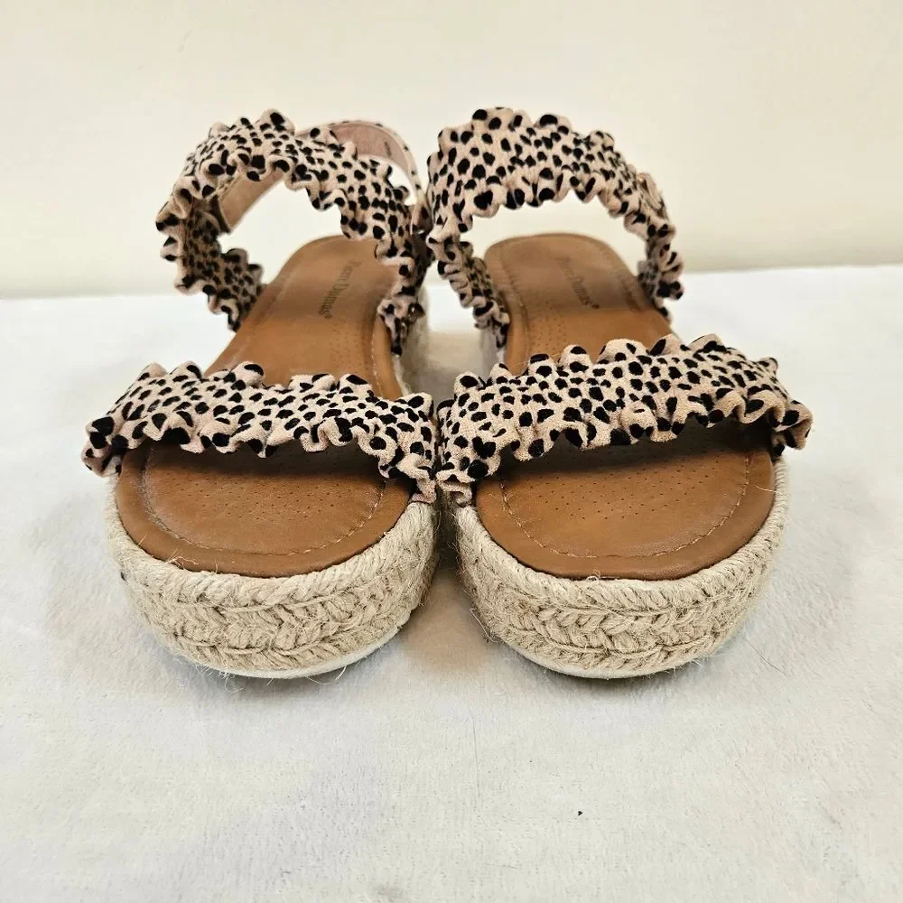 Pierre Dumas Sandal Women Sz 9 Magic Cheetah Print Espadrille Platform Slingback